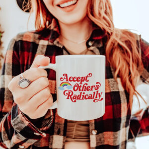 Accept others radically-rainbow mug