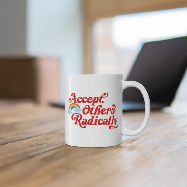 Accept others radically-rainbow mug