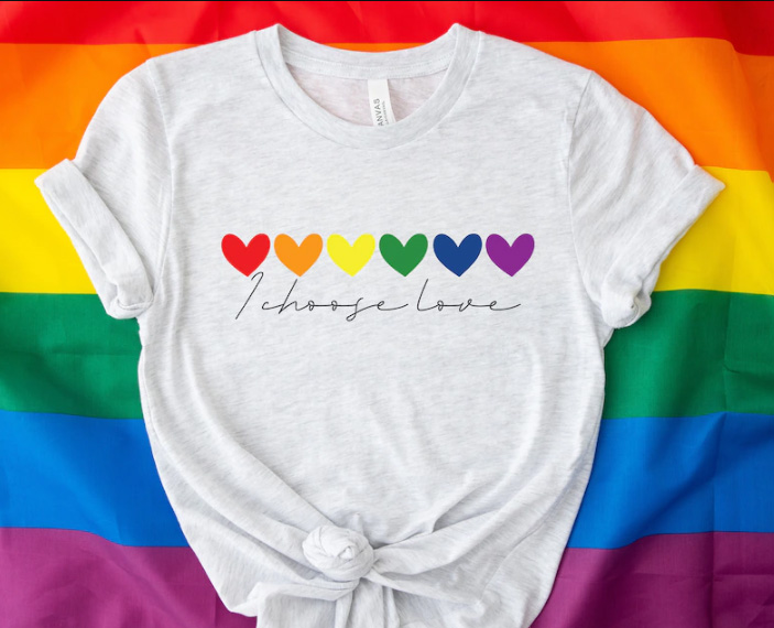 I choise love - Pride T-shirt 1 I choise love - Pride T-Shirt
