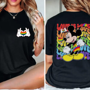 Love is love Disney Mickey T-shirt black