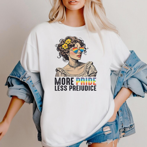 More Pride Less Prejudice -statement shirt 1 More Pride Less Prejudice pride month t-shirt