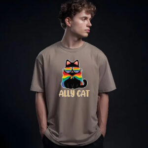 Pride Ally Cat T-Shirt 9 Pride ally cat t shirt 2