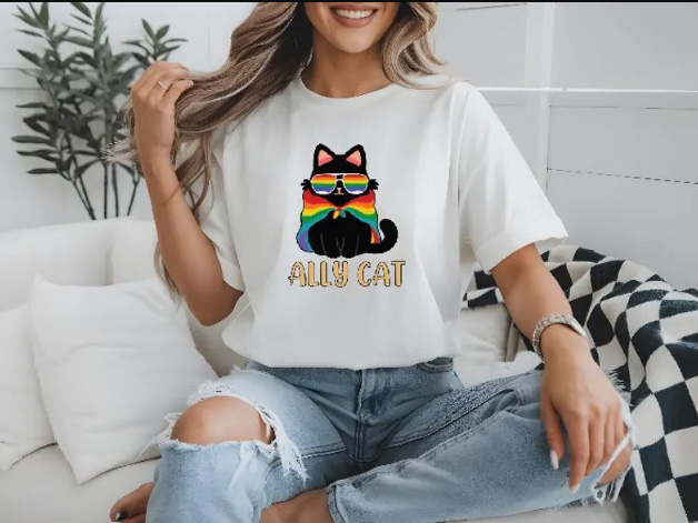 Pride Ally Cat T-Shirt 4 Pride Ally Cat T-Shirt