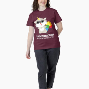 Raccoonicorn 50% unicorn, 50% trash panda, 100% magic rainbow t-shirt