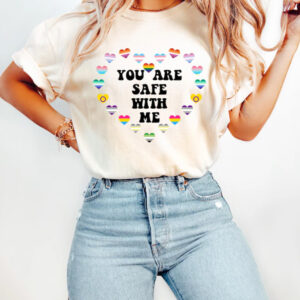 You are safe with me - Pride t-shirt 8 You are safe with me - pride t-shirt