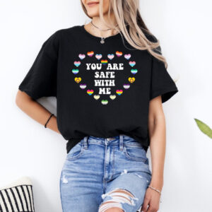 You are safe with me - pride t-shirt