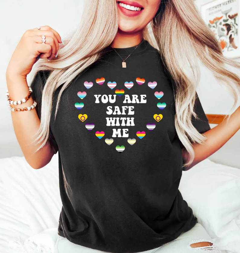 You are safe with me - Pride t-shirt 4 You are safe with me - ally t-shirt