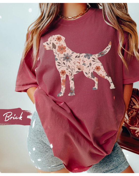 Wildflower Dog Mom T-shirt - Gift for Dog Lover 3 Dog Mom Wildflower T-shirt