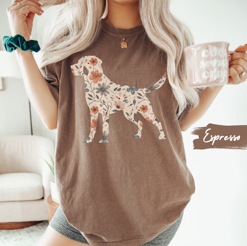 Wildflower Dog Mom T-shirt - Gift for Dog Lover 2 Gift for dog lover