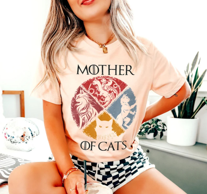 Mother of Cats Shirt - Shirt for Cat lover 4 Pet mon tee
