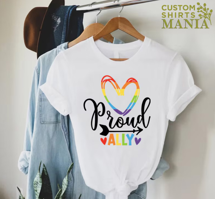 Pround ally shirt - Shirt for LGBTQ ally 3 Pround ally t-shirt